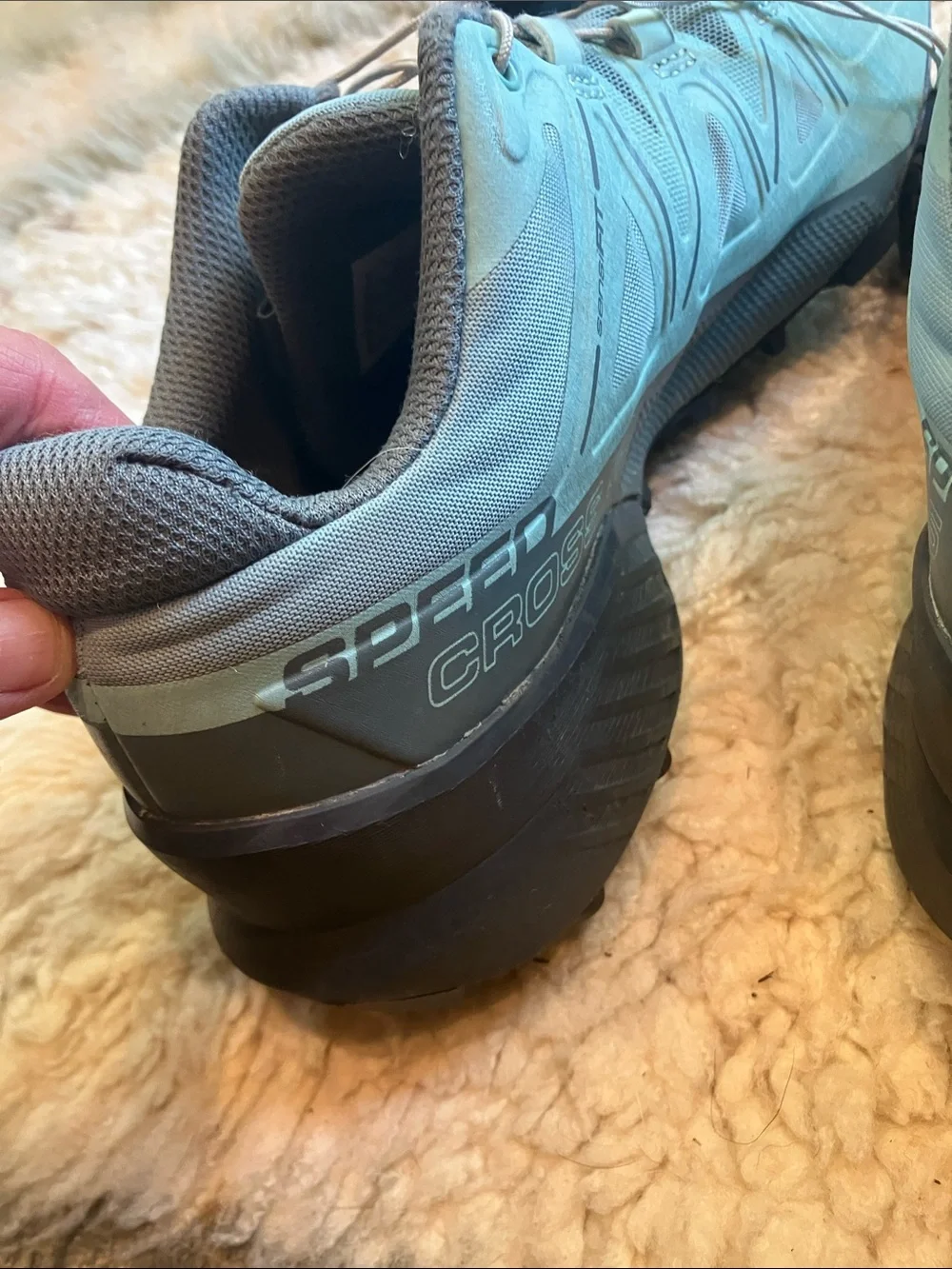 Salomon Women's Trail Runners - Mint Green and Gray